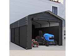 Real Relax Outdoor 10x15 ft Steel Metal Carport Shelter