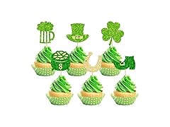  24Pcs St Patrick's Day Cupcake Toppers