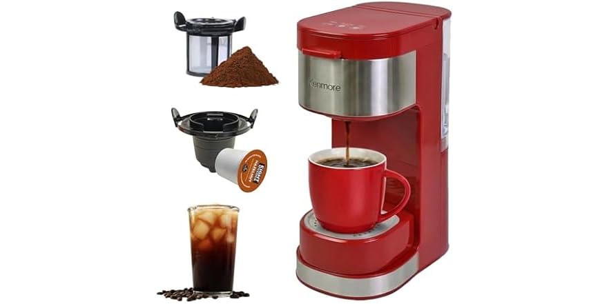 Kenmore Single Serve Coffee Maker Red