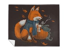 "All In For Fall Fox" Mink Fleece Blanket