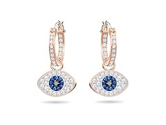Swarovski Unisex Symbolic Evil Eye Hoop Earrings