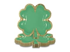 Unique Charming Shamrock-Shaped Paper Plates (Pack of 8)