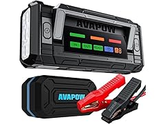 AVAPOW 8000A Battery Jumper Starter 4in HD Display