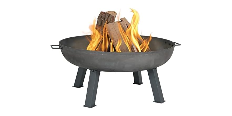 Sunnydaze 34-Inch Cast Iron Heavy-Duty Fire Pit