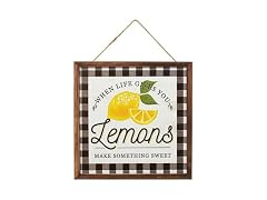 Craig Bachman Imports 10 Inch Lemon Sign Black and White 