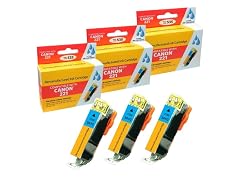 Compatible Canon CLI-221 Cyan Ink Cartridge Combo Pack. (3 Pack)