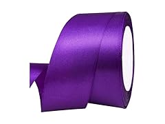 MEYIART 25Yards 1-1/2 inch Wide Purple Satin Ribbon