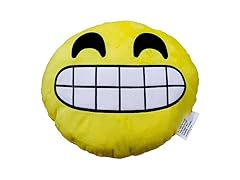 Grin Emoji Plush Pillow