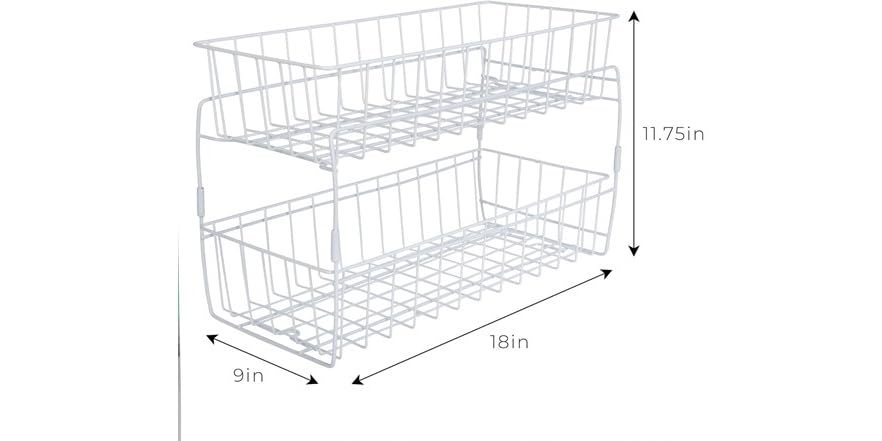 Smart Design 2-Tier Stackable Baskets