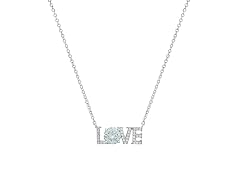 LOVE Turquoise Moissanite Necklace
