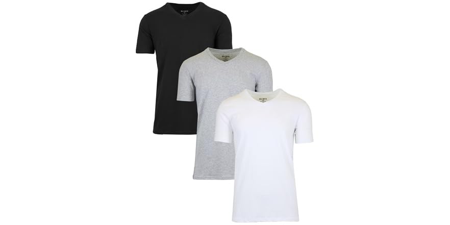 Mens Cotton Stretch V-Neck Tees (M-2XL)