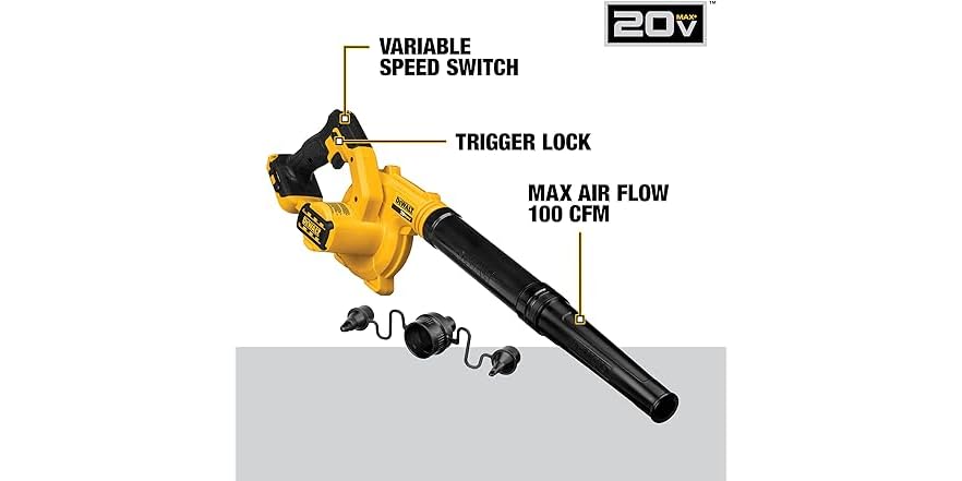 Mua DEWALT 20V MAX Blower, 100 CFM Airflow, Variable Speed Switch...