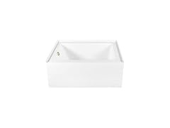 Kingston Brass Alcove Tub Combo,Glossy White/Brushed Brass
