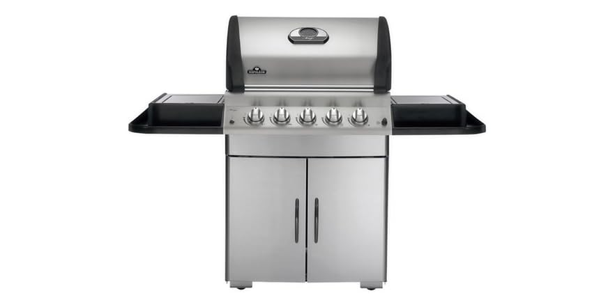Napoleon Legend 365 Propane Gas Grill with Range Side Burner, Black