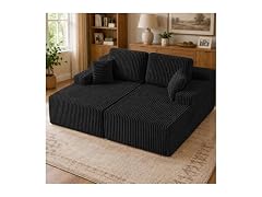 WHGBJA 79" 5-in-1 Sofa Bed - Black