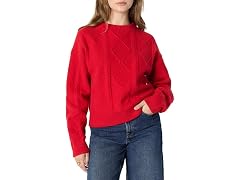 Amazon Essentials Women's Cable Crewneck Sweater