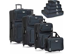 Travel Select Softside Luggage, Navy, 8-Piece Set