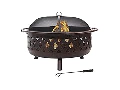 Sunnydaze Crossweave Wood Burning Fire Pit