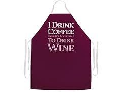 Attitude Aprons Acceptable to Drink Wine