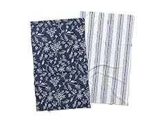 Waffle Microfiber Blue Kitchen Towel 2Pk