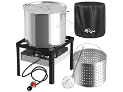 100QT Seafood Boiling Kit w/ Cover & 16" Skimmer