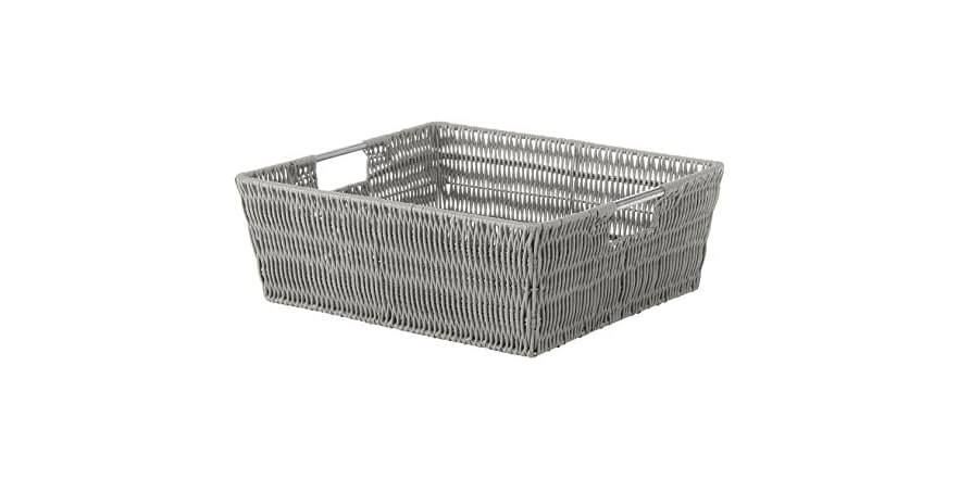 Whitmor 6500-1715 Cesto Portaoggetti Rattique In Metallo Marrone 33x38x24cm