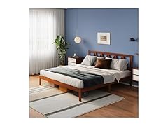 Avenco Solid Wood Platform Bed Frame with Headboard