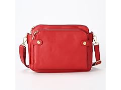 Crossbody Leather Shoulder Bag and Clutch