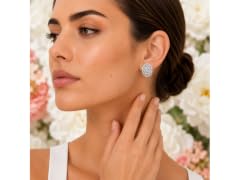 Silver Dimensional Cluster Studs