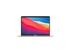 Apple Late 2020 MacBook Air with Apple M1 Chip, 13-inch, 8GB RAM, 256GB SSD, Gold (Renewed) (Open Box)