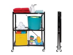 Origami R3-06W 3 TIER FOLDABLE SHELF - BLACK