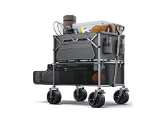 Everyfun 480Lbs Foldable Double Decker Wagon