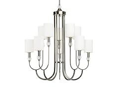 10-Light Chandelier, Brushed Nickel