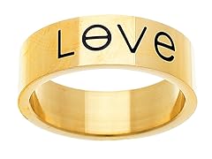 18K Gold "Love" Band Ring