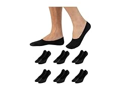 CALZITALY Men's 6 Pairs Liner Socks 10-13.5