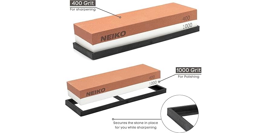 NEIKO 54004A Whetstone – Precision Knife Sharpening Stone - Image 2