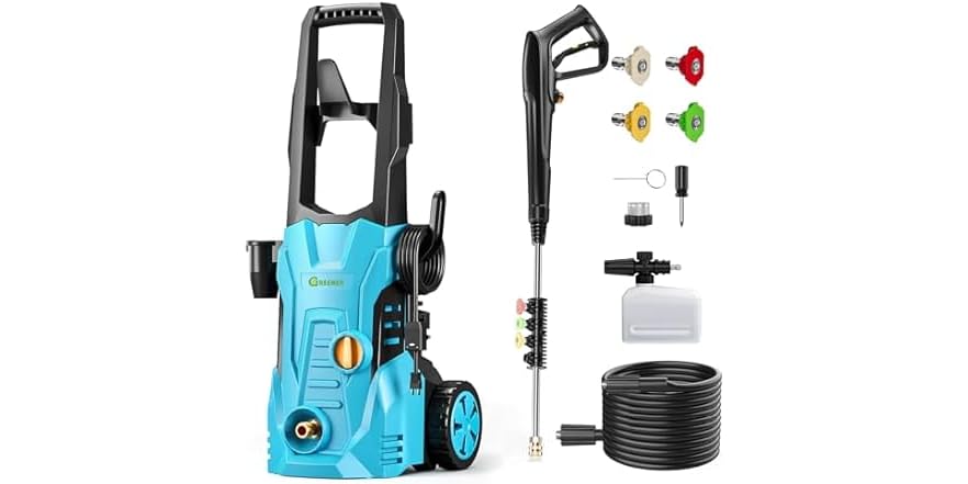 GREENER GD-PW03 Electric Pressure Washer Blue