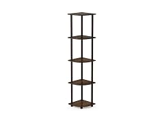 Furinno Wire Book Shelf, 5-Tier Walnut Cove