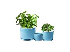 BUYMAX 4+5+6" Shiny Glossy Glazed Plant Pots