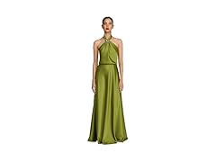 Wynn Gown in Charmeuse Moss Green