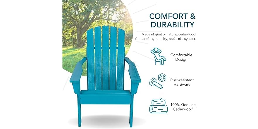 Shine Company Mid-Century Modern Adirondack Chair