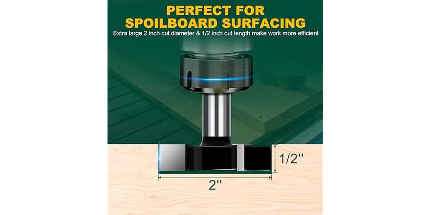 Surfacing Router Bit For Handheld CNC Spoilboard Surfacing Router Bit