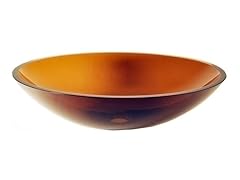 Clear Brown Oval Glass Vessel Sink