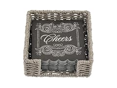 Woven Cocktail Napkin Holder for Table & Kitchen Cheers