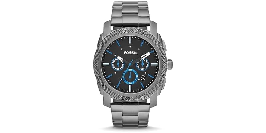Fossil Machine Men's Watch with Stainless Steel or Leather Band, Chronograph or Analog Watch Display