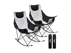 SUNNYFEEL Grey 2pk Rocking Camping Chair
