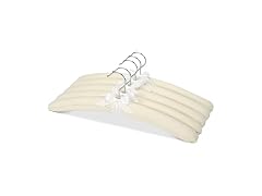Suptinwear Satin Padded Hangers 10 Pack, 17 Inch Ivory 