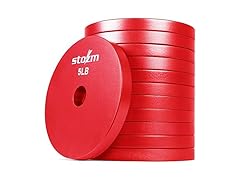 STOZM Premium Solid Steel 1-inch Weight Plate Set