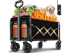 JINIHFW Wagon Cart Foldable, Portable w/ Wheels