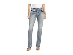 Womens Suki Mid Rise Curvy Fit Slim Bootcut Jeans (26W x 35L)